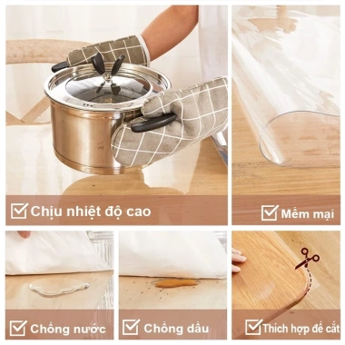 Tấm Lót Bàn PVC Mờ Chống Thấm, Dày Dặn, Dễ Lau Chùi – Nhiều Kích Thước, Giá Ưu Đãi 7