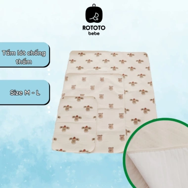 Tấm lót chống thấm Rototo Bebe - Đệm thảm mềm mại, an toàn, giảm giá 520k 2 Tấm lót chống thấm Rototo Bebe - Đệm thảm mềm mại, an toàn, giảm giá 520k 2