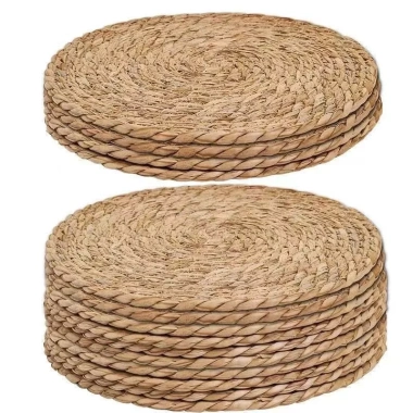 Tấm lót đĩa bàn tiệc rơm thủ công - Miếng lót bát đĩa sang trọng, bảo vệ sạch, giảm 23% chỉ 40.000đ