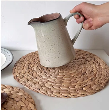 Tấm lót đĩa bàn tiệc rơm thủ công - Miếng lót bát đĩa sang trọng, bảo vệ sạch, giảm 23% chỉ 40.000đ