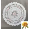 Tấm lót lọ bình hoa tròn trắng 30cm nhựa ren hoa - dùng làm lót ly, trà, chén dĩa - Giá 30.000đ