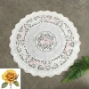 Tấm lót lọ bình hoa tròn trắng 30cm nhựa ren hoa - dùng làm lót ly, trà, chén dĩa - Giá 30.000đ 2
