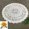 Tấm lót lọ bình hoa tròn trắng 30cm nhựa ren hoa - dùng làm lót ly, trà, chén dĩa - Giá 30.000đ 3