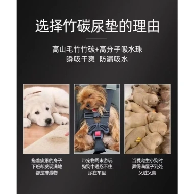 Tấm lót một lần khử mùi than tre cho chó, thấm nước, dày, tã Pháp - Dành cho Golden Retriever, hoạt tính 5 Tấm lót một lần khử mùi than tre cho chó, thấm nước, dày, tã Pháp - Dành cho Golden Retriever, hoạt tính 5