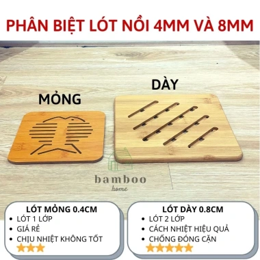 Tấm lót nồi tre cách nhiệt BAMBOOO ECO - Đa kích thước, chống trầy, 45.000 VND 6 Tấm lót nồi tre cách nhiệt BAMBOOO ECO - Đa kích thước, chống trầy, 45.000 VND 6