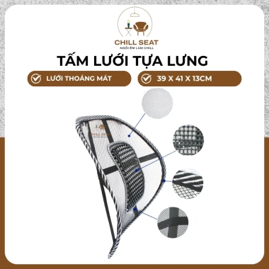 Tấm Lưới Tựa Lưng Ô Tô Massage Giảm Mỏi, Chống Hầm Bí Hơi, Hỗ Trợ Cột Sống