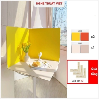 Tấm màu Pastel Fomex 2 Mặt Decor - Phông nền chụp ảnh NTV chống nước 60x60cm, tặng giá đỡ, 192.400đ
