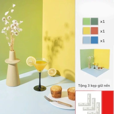 Tấm màu Pastel Fomex 2 Mặt Decor - Phông nền chụp ảnh NTV chống nước 60x60cm, tặng giá đỡ, 192.400đ