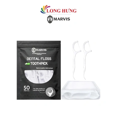 Tăm nha khoa Marvis Dental Floss Toothpick 50 cái - Giá 39.000₫, ưu đãi đặc biệt