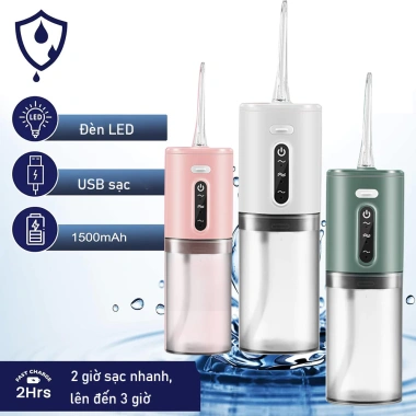 Tăm Nước Công Nghệ Sóng Âm + Pin Lớn - Vệ Sinh Răng Miệng Sâu - 106.348 VND