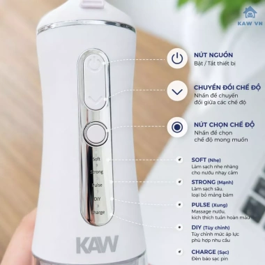 Tăm nước mini gấp gọn KAW 386I – Nhỏ gọn, tiện lợi, tặng 4 đầu, BH 12 tháng, 627.950₫ 4