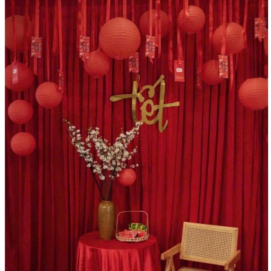 Tấm Phông Rèm Nhung Đỏ 1.6x3m - Nền Chụp Ảnh Tiệc Cưới, Tết, Noel - Giảm Giá 150k (Giá Gốc 183k)