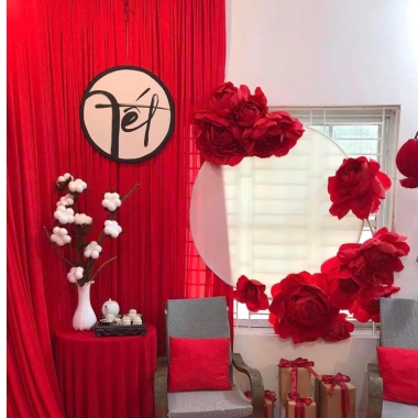 Tấm Phông Rèm Nhung Đỏ 1.6x3m - Nền Chụp Ảnh Tiệc Cưới, Tết, Noel - Giảm Giá 150k (Giá Gốc 183k)