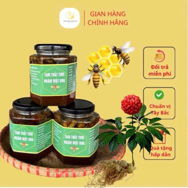 Tâm Thất Tươi Ngâm Mật Ong Rừng Chuẩn - Củ To Già Ngâm Đậm Đà, Giá ưu đãi 263.120 VND
