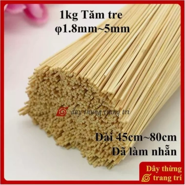 Tăm tre 1kg làm nhẵn, đường kính 1.8-5mm, dài 45-80cm, loại đẹp, giá chỉ 26.100₫