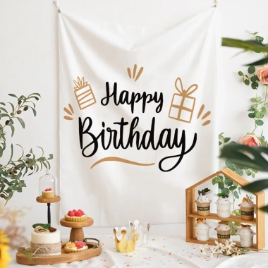 Tấm Vải Treo Trang Trí Tiệc Sinh Nhật In Chữ Happy Birthday Đơn Giản Nhiều Mẫu - Đạo Cụ Chụp Ảnh Bé Giá 69k 3