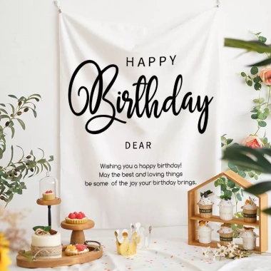 Tấm Vải Treo Trang Trí Tiệc Sinh Nhật In Chữ Happy Birthday Đơn Giản Nhiều Mẫu - Đạo Cụ Chụp Ảnh Bé Giá 69k 10