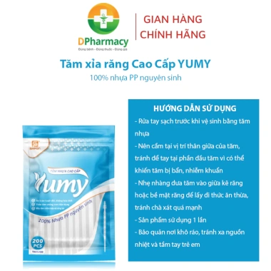 Tăm xỉa răng Cao Cấp YUMY - Làm sạch răng tiện lợi, túi zip ghép 200 chiếc, giá ưu đãi 33.515₫ 3 Tăm xỉa răng Cao Cấp YUMY - Làm sạch răng tiện lợi, túi zip ghép 200 chiếc, giá ưu đãi 33.515₫ 3