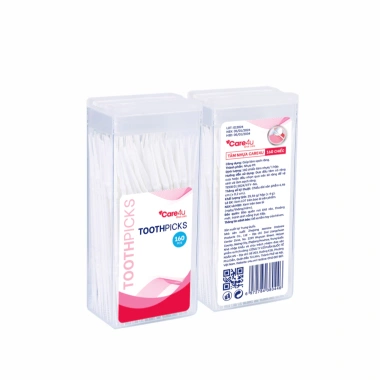 Tăm xỉa răng nhựa an toàn cho nướu 160 chiếc - Hộp tiện lợi Care4U giảm giá 50k 6