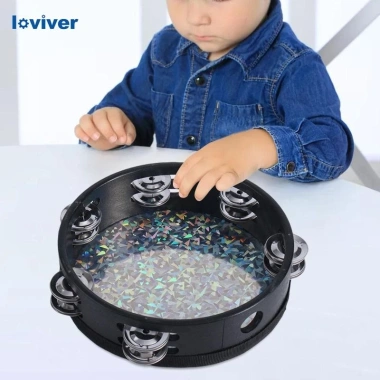 Tambourine trẻ em - bộ gõ trống tay chắc chắn, nhạc cụ âm nhạc 150.700₫