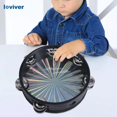 Tambourine trẻ em - bộ gõ trống tay chắc chắn, nhạc cụ âm nhạc 150.700₫