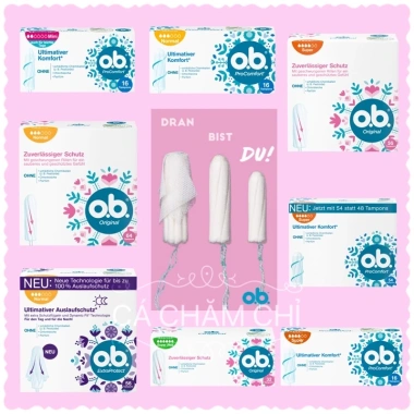 Tampon cao cấp OB Đức đủ size và băng vệ sinh dạng nút Date - Giá chỉ 71.800₫