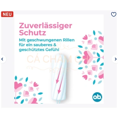 Tampon cao cấp OB Đức đủ size và băng vệ sinh dạng nút Date - Giá chỉ 71.800₫ 3 Tampon cao cấp OB Đức đủ size và băng vệ sinh dạng nút Date - Giá chỉ 71.800₫ 3