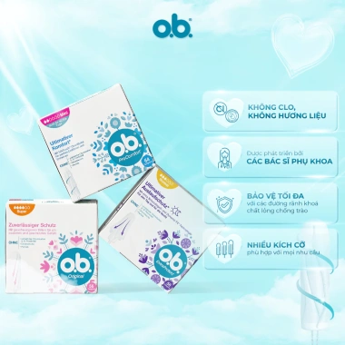 Tampon o.b hàng Đức - Băng vệ sinh tiện lợi, an toàn, giá chỉ 80.000₫