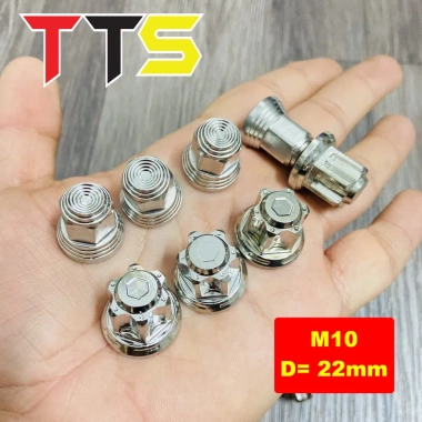 Tán inox lỗ 10 ly vành nhỏ V1 V2, bắt cốt gắp cho Wave, RS, FU 125, FU LED – Giá 42.900đ