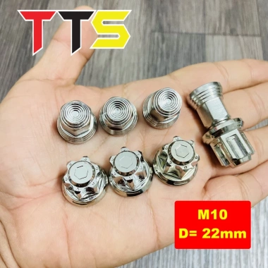 Tán inox lỗ 10 ly vành nhỏ V1 V2, bắt cốt gắp cho Wave, RS, FU 125, FU LED – Giá 42.900đ