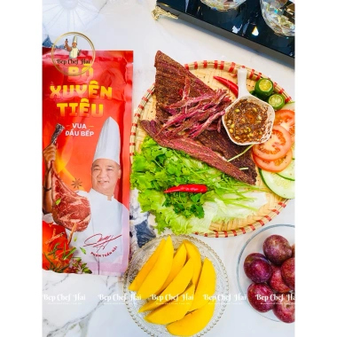 Tặng 02 gói muối chấm - Combo 2 gói Bò Xuyên Tiêu Bếp Chef Hải, Masterchef Phạm Tuấn Hải, giá ưu đãi 746.000