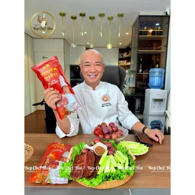 Tặng 02 gói muối chấm - Combo 2 gói Bò Xuyên Tiêu Bếp Chef Hải, Masterchef Phạm Tuấn Hải, giá ưu đãi 746.000
