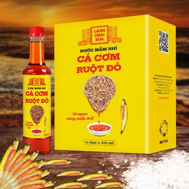 Tặng 1 chai 125ml - Thùng 6 chai Nước mắm nhì truyền thống cá cơm ruột đỏ Làng Chài Xưa 525ml - Chỉ 220.000đ