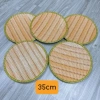Tặng 10 đũa nhựa đen, Combo 5 đĩa nhựa vân mây đan tre đa size 22‑35cm tròn vuông, đựng hoa quả, bún đậu - Giá chỉ 129k 2