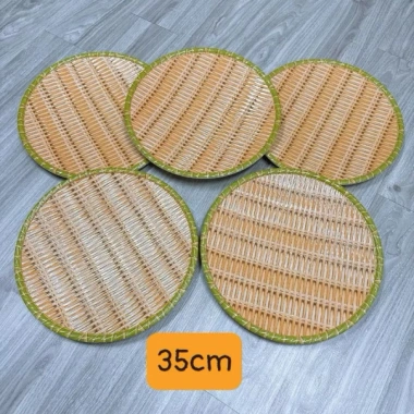 Tặng 10 đũa nhựa đen, Combo 5 đĩa nhựa vân mây đan tre đa size 22‑35cm tròn vuông, đựng hoa quả, bún đậu - Giá chỉ 129k