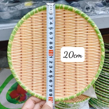 Tặng 10 đũa nhựa đen, Combo 5 đĩa nhựa vân mây đan tre đa size 22‑35cm tròn vuông, đựng hoa quả, bún đậu - Giá chỉ 129k