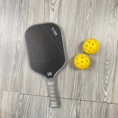 Tặng 2 đôi vớ - Vợt Pickleball T700 Pro sợi thủy tinh nhẹ VOT02 hồng đen, chỉ 399k