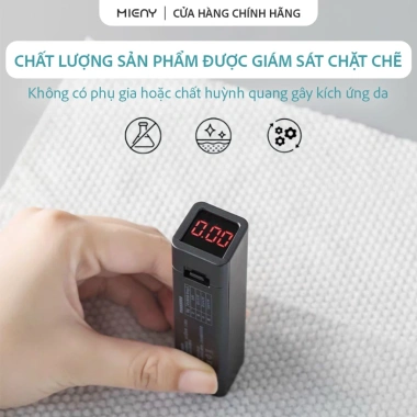 TẶNG 2 MÓC Khăn Mặt Khô Cotton MIENY L 200 Tờ - Dày Mềm, Không Rơi Sợi, Giá 125k