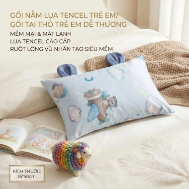 Tặng áo gối Tencel - Gối nấm 35x50 em bé mềm mịn, mát lạnh, thấm hút mồ - 89.000₫ 4 Tặng áo gối Tencel - Gối nấm 35x50 em bé mềm mịn, mát lạnh, thấm hút mồ - 89.000₫ 4