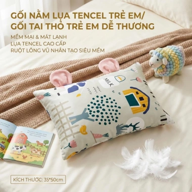 Tặng áo gối Tencel - Gối nấm 35x50 em bé mềm mịn, mát lạnh, thấm hút mồ - 89.000₫ 6 Tặng áo gối Tencel - Gối nấm 35x50 em bé mềm mịn, mát lạnh, thấm hút mồ - 89.000₫ 6
