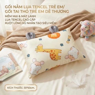 Tặng áo gối Tencel - Gối nấm 35x50 em bé mềm mịn, mát lạnh, thấm hút mồ - 89.000₫ 7 Tặng áo gối Tencel - Gối nấm 35x50 em bé mềm mịn, mát lạnh, thấm hút mồ - 89.000₫ 7