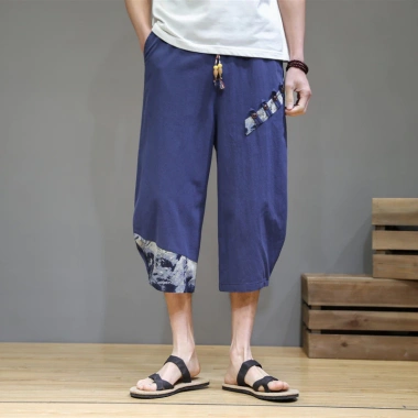 Tang Áo Sơ Mi Nam Mùa Hè Trung Quốc Cách Cần Cẩu Mỏng Thêu Khóa Linen 3/4 Tay 14 Tang Áo Sơ Mi Nam Mùa Hè Trung Quốc Cách Cần Cẩu Mỏng Thêu Khóa Linen 3/4 Tay 14
