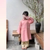 Tặng Bờm Ngọc Set áo dài ánh kim 4 tà UYÊN NHI bé gái & mẹ Tết - LALUMI KIDS 6