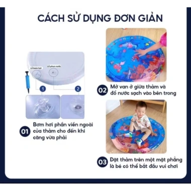 Tặng bơm Thảm Nước 100cm Làm Mát Bé - Đồ Chơi Mùa Hè Giá 90.000 VND