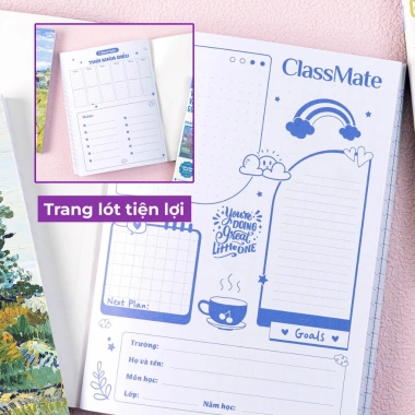 Tặng bút Tập Van Gogh 4 ô ly 96 120 200 trang A5 B5 Classmate giấy 80gsm không thấm mực Giá 32.000₫ 6 Tặng bút Tập Van Gogh 4 ô ly 96 120 200 trang A5 B5 Classmate giấy 80gsm không thấm mực Giá 32.000₫ 6