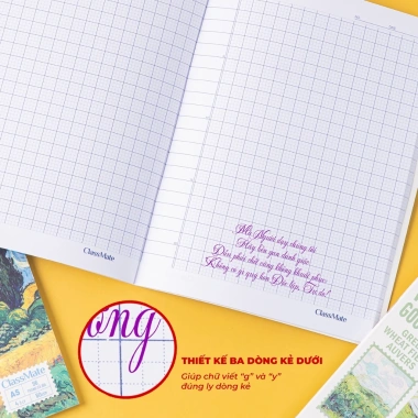 Tặng bút Tập Van Gogh 4 ô ly 96 120 200 trang A5 B5 Classmate giấy 80gsm không thấm mực Giá 32.000₫