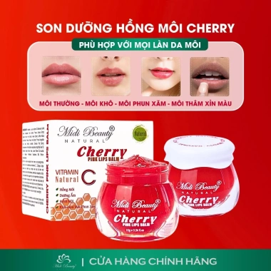 Tặng Cây Cọ Son Dưỡng Hồng Môi CHERRY Chống Nắng 10g MIDI BEAUTY Giá Ưu Đãi 69K