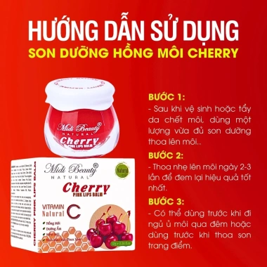Tặng Cây Cọ Son Dưỡng Hồng Môi CHERRY Chống Nắng 10g MIDI BEAUTY Giá Ưu Đãi 69K