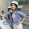 Tặng charm tên - Mũ bảo hiểm nửa đầu cá heo PYL freesize 54-59cm cho nam nữ, giá ưu đãi 165k 5