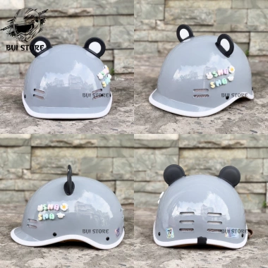 Tặng charm tên - Mũ bảo hiểm nửa đầu cá heo PYL freesize 54-59cm cho nam nữ, giá ưu đãi 165k 7
